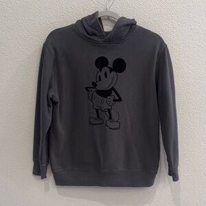 Youth Gray Hoodie with Mickey Mouse Print